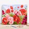 Paint by Numbers Kit for Adults & Beginners – 8x12 Inch Framed Canvas with Wooden Triangle Easel, Acrylic Painting of Poppy Flowers